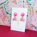 Raspberry Ripple Snowdrop Dangle - Image 2