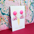 Raspberry Ripple Snowdrop Dangle - Image 3