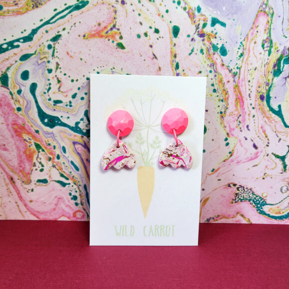 Raspberry Ripple Snowdrop Dangle