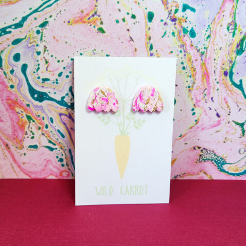 Raspberry Ripple Wavy Arch Stud