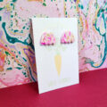 Raspberry Ripple Wavy Arch Stud - Image 4