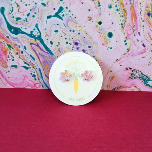 Raspberry Ripple Flower Small Stud - Image 2