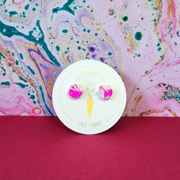 Raspberry Ripple Circle Small Stud - Image 8