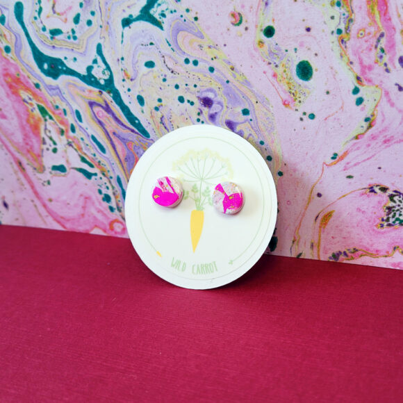 Raspberry Ripple Circle Small Stud - Image 7