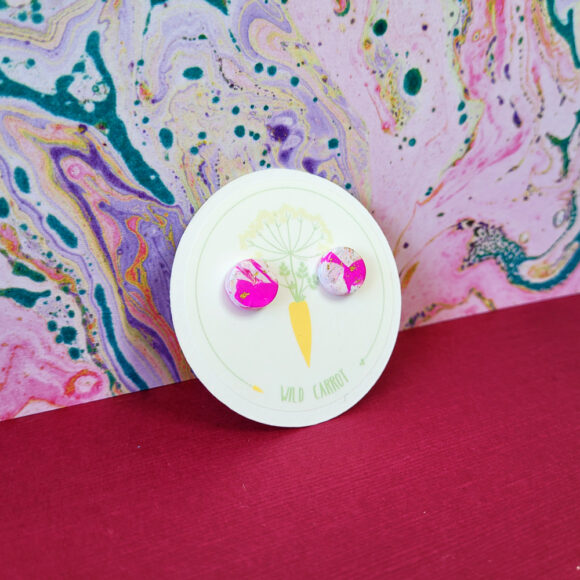 Raspberry Ripple Circle Small Stud - Image 6