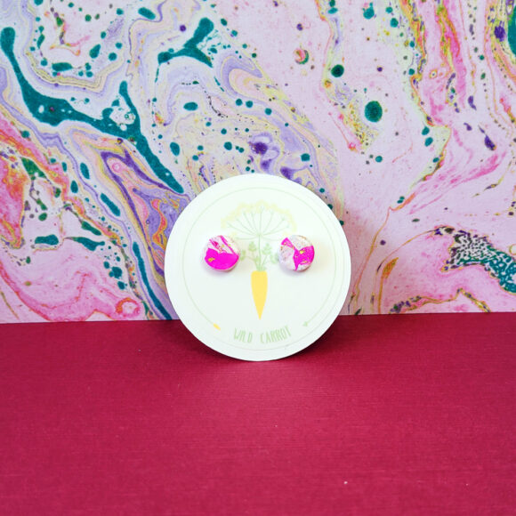 Raspberry Ripple Circle Small Stud - Image 5