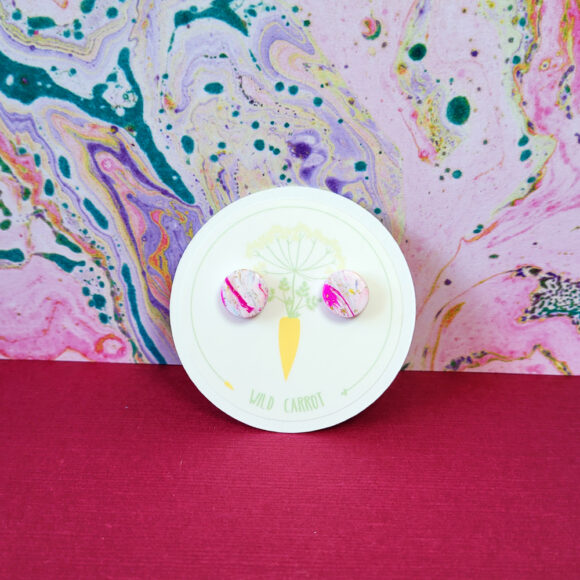 Raspberry Ripple Circle Small Stud - Image 4