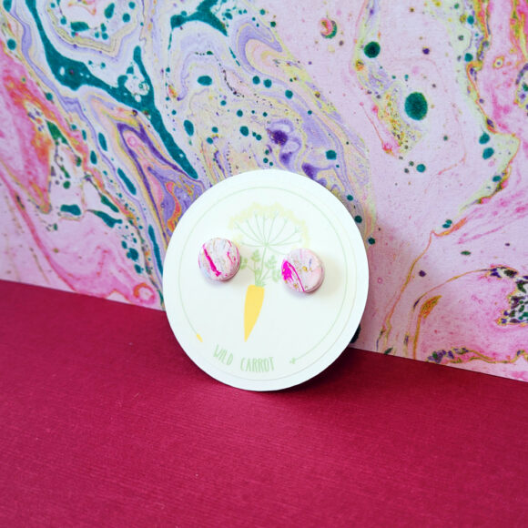 Raspberry Ripple Circle Small Stud - Image 3