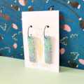 Teal Rain Rectangle Hoop - Image 2