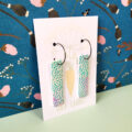 Teal Rain Rectangle Hoop - Image 6