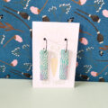 Teal Rain Rectangle Hoop - Image 5
