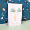 Teal Rain Snowdrop Stud - Image 2