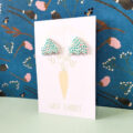 Teal Rain Snowdrop Stud - Image 5