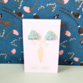 Teal Rain Snowdrop Stud - Image 4