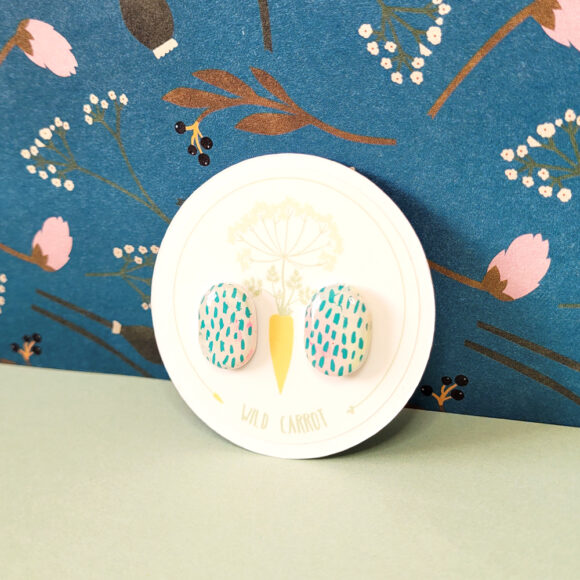 Teal Rain Capsule Medium Stud - Image 2