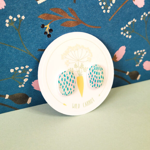 Teal Rain Capsule Medium Stud - Image 4