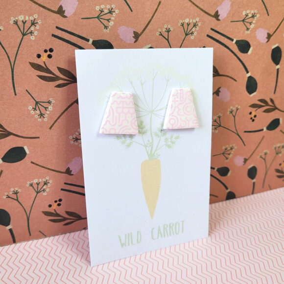 Pink Maze Trapezoid Stud - Image 2
