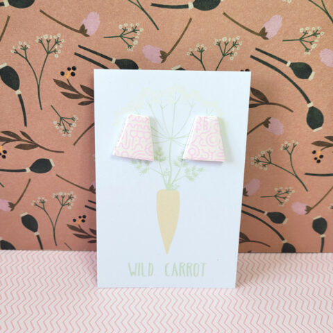 Pink Maze Trapezoid Stud