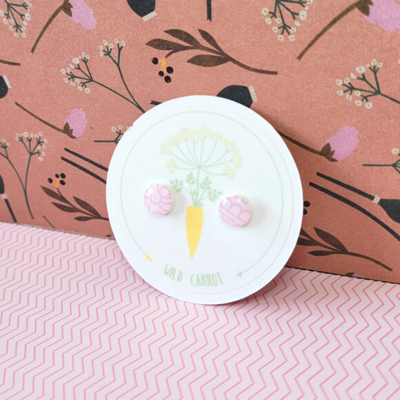 Pink Maze Circle Tiny Stud - Image 4