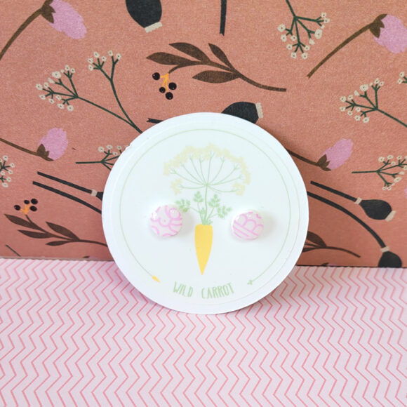 Pink Maze Circle Tiny Stud - Image 2