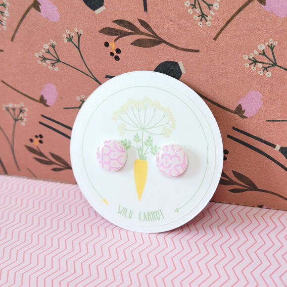 Pink Maze Circle Small Stud - Image 6