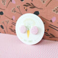 Pink Maze Circle Medium Stud - Image 3