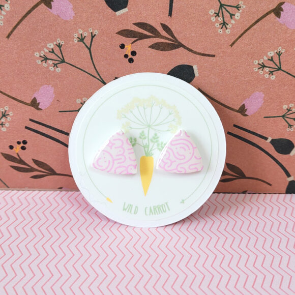 Pink Maze Triangle Stud - Image 4