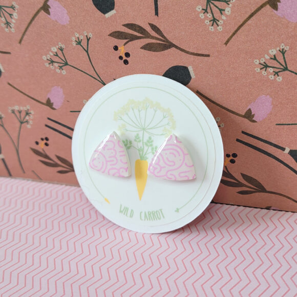 Pink Maze Triangle Stud - Image 3