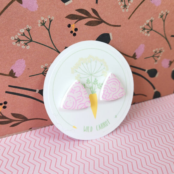 Pink Maze Triangle Stud - Image 2