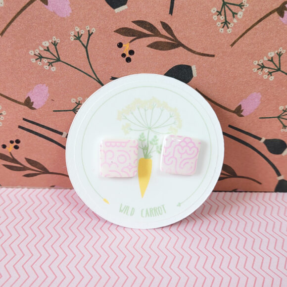 Pink Maze Square Stud - Image 4