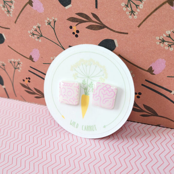Pink Maze Square Stud - Image 3