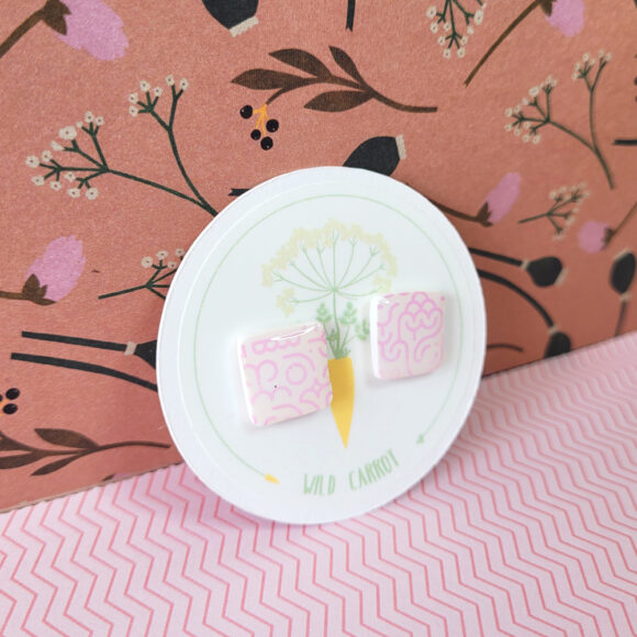 Pink Maze Square Stud - Image 2