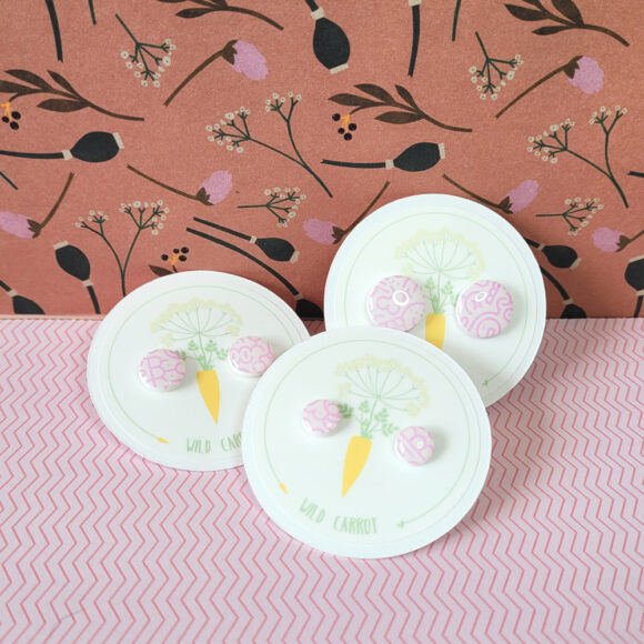 Pink Maze Circle Small Stud - Image 3