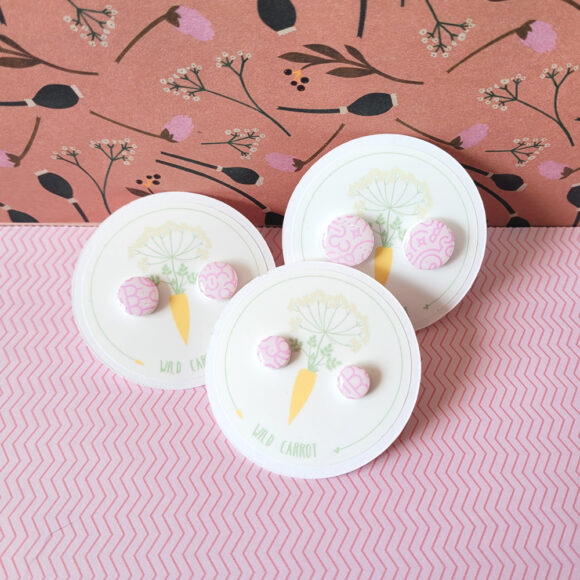 Pink Maze Circle Small Stud - Image 2