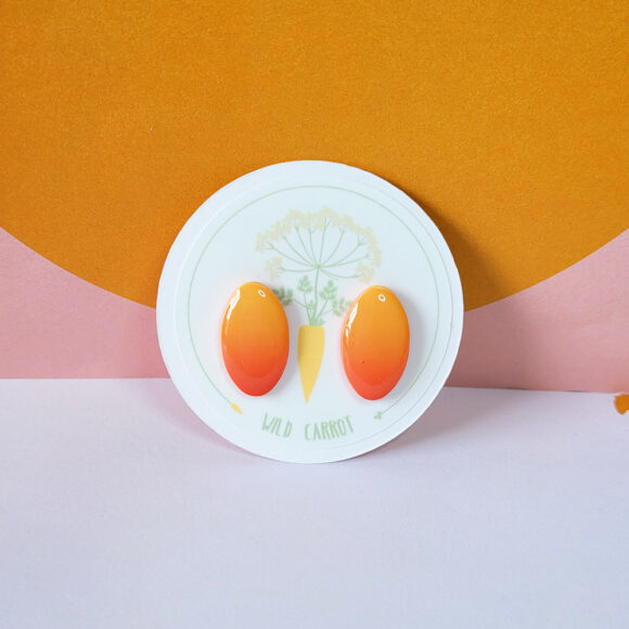 Flame Oval Stud