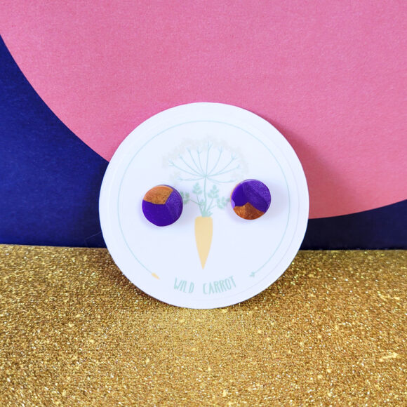 Purple Gold Small Stud - Image 7
