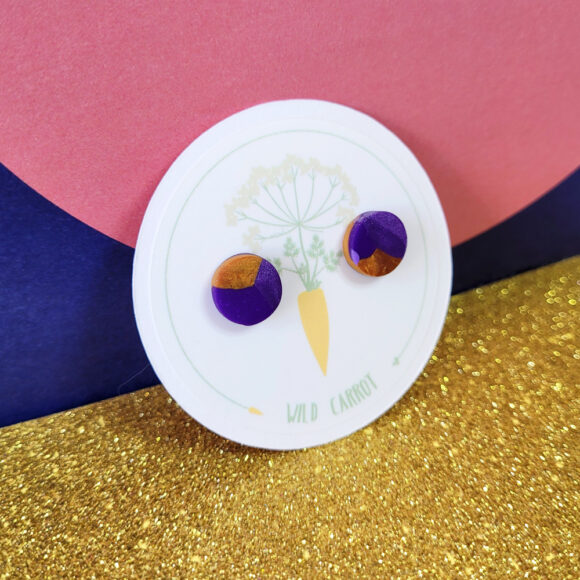 Purple Gold Small Stud - Image 5