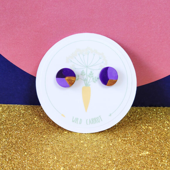 Purple Gold Small Stud - Image 4