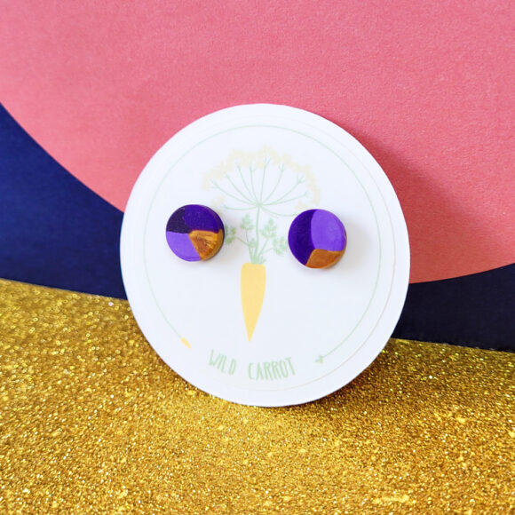 Purple Gold Small Stud - Image 2