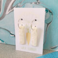 Pearl Rectangle Hoop - Image 4