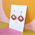 Rose Gold Luxe Hollow Diamond Hoop - Image 3
