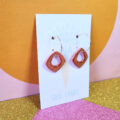 Rose Gold Luxe Hollow Diamond Hoop - Image 4