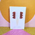 Rose Gold Luxe Wavy Vertical Stud - Image 4
