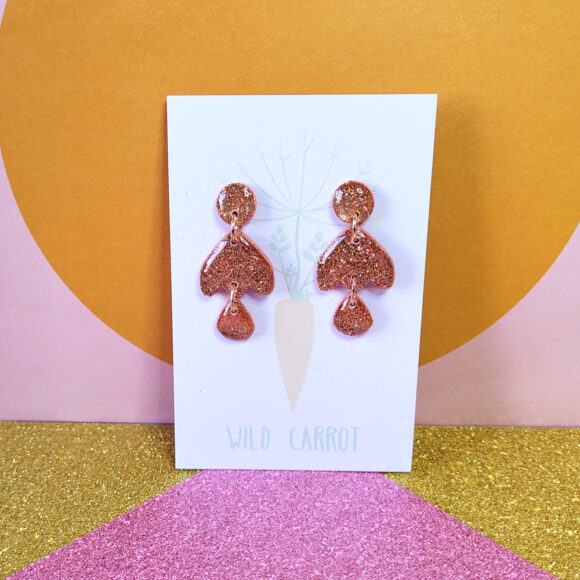 Rose Gold Luxe Teardrop Triple Dangle