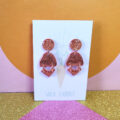 Rose Gold Luxe Vee Triple Dangle