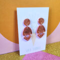 Rose Gold Luxe Vee Triple Dangle - Image 4