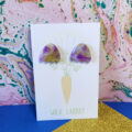 Amethyst Wavy Arch Stud - Image 2