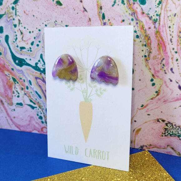 Amethyst Wavy Arch Stud - Image 4