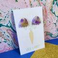 Amethyst Wavy Arch Stud - Image 3