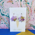 Amethyst Flower Hoop